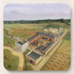 Tiptree Hall und Bauernhof, Essex, c.1850-60 (Öl Getränkeuntersetzer
