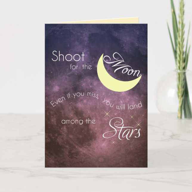 Tir pour la carte de voeux inspirée de la Lune (Devant)