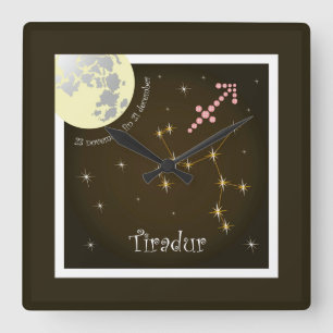 Tiradur 23. November, 21. Dezember Quadratische Wanduhr