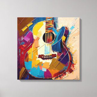 Tirages en toile couleur, Peinture de guitare élec
