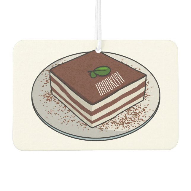Tiramisu cake Cartoon Autolufterfrischer (Vorderseite)