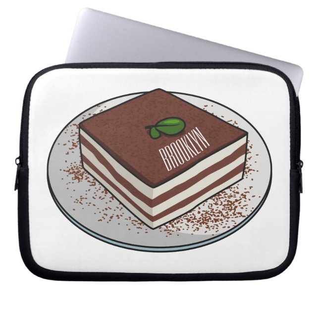 Tiramisu cake Cartoon Laptopschutzhülle (Vorderseite)