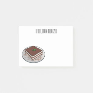Tiramisu cake Cartoon Post-it Klebezettel