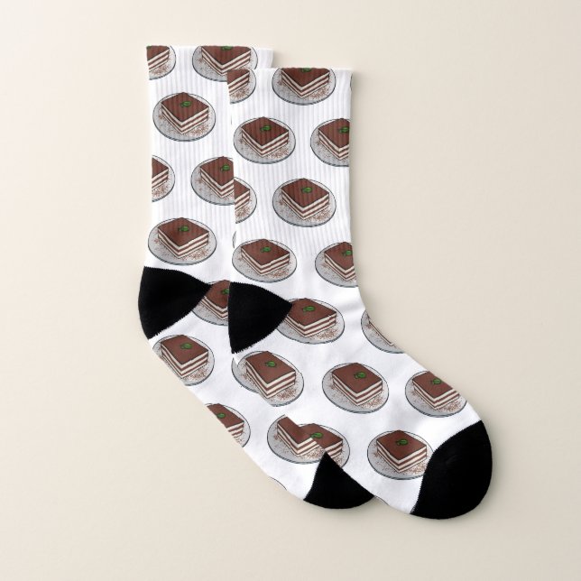 Tiramisu cake Cartoon Socken (Paar)