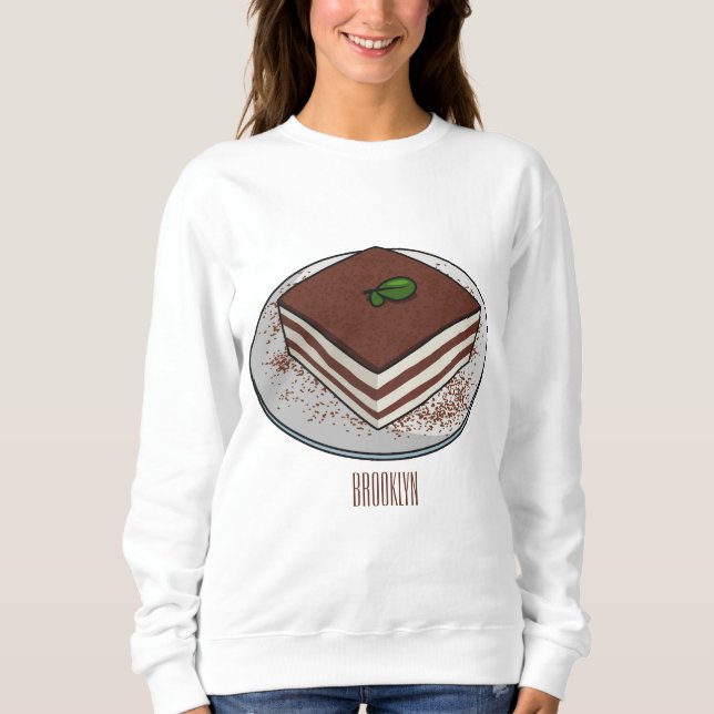 Tiramisu cake Cartoon Sweatshirt (Vorderseite)