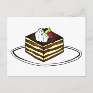 Tiramisu Dessert Italienische Bäckerei Feinschmeck Postkarte