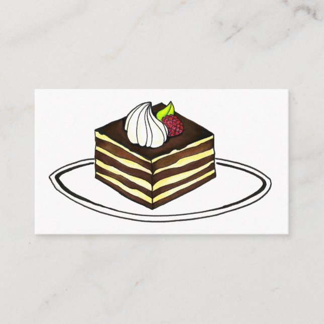 Tiramisu Dessert Italienische Küche Bäckerei Resta Visitenkarte (Vorderseite)