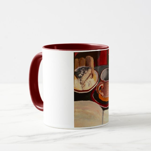 Tiramisu, Kaffee und Schreiben Tasse (Vorderseite Links)