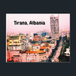 Tirana Albanien Postcard Postkarte<br><div class="desc">Postkarte mit Bild der Stadt Tirana,  Albanien.</div>