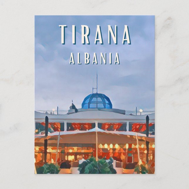 Tirana, Albaniens Hauptstadt Postkarte (Vorderseite)