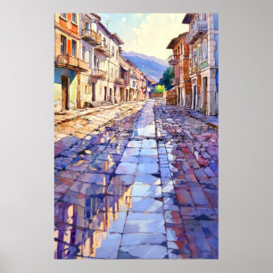 Tirana Old Street Kunst Druck Poster
