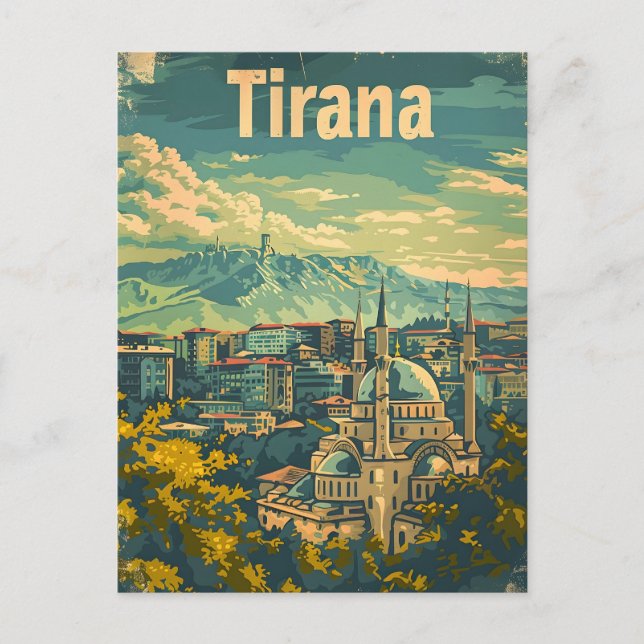 Tirana Vintag Postkarte (Vorderseite)