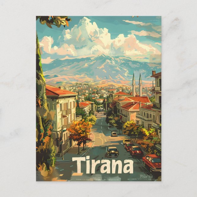Tirana Vintag Postkarte (Vorderseite)