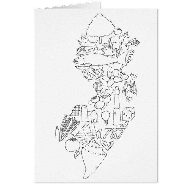 Tiré à la main Ceci est la carte de voeux Jersey (Devant)