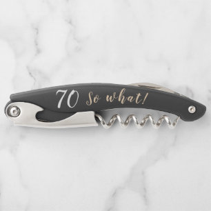 Tire-bouchon 70e anniversaire avec nom Motivational Funny