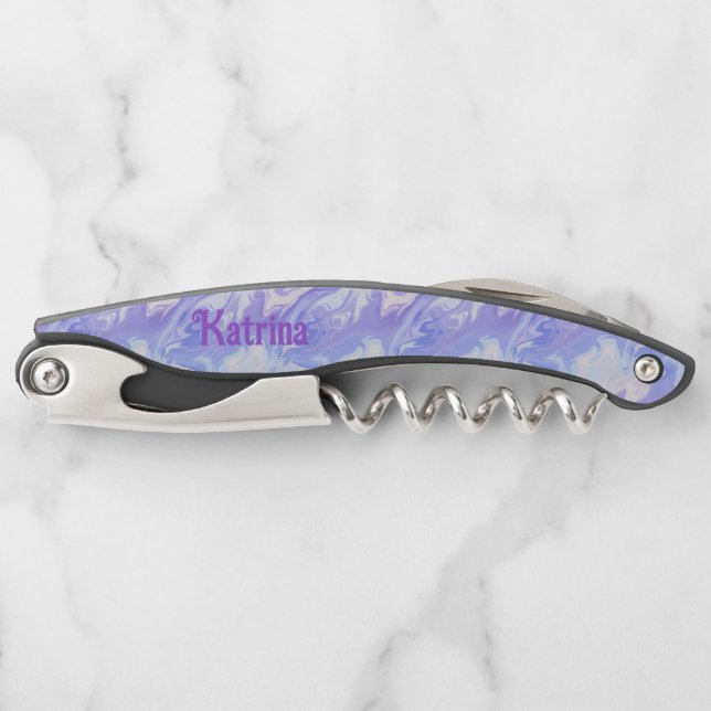 Tire-bouchon Aquarelle violet torride Conception personnalisée (Devant)