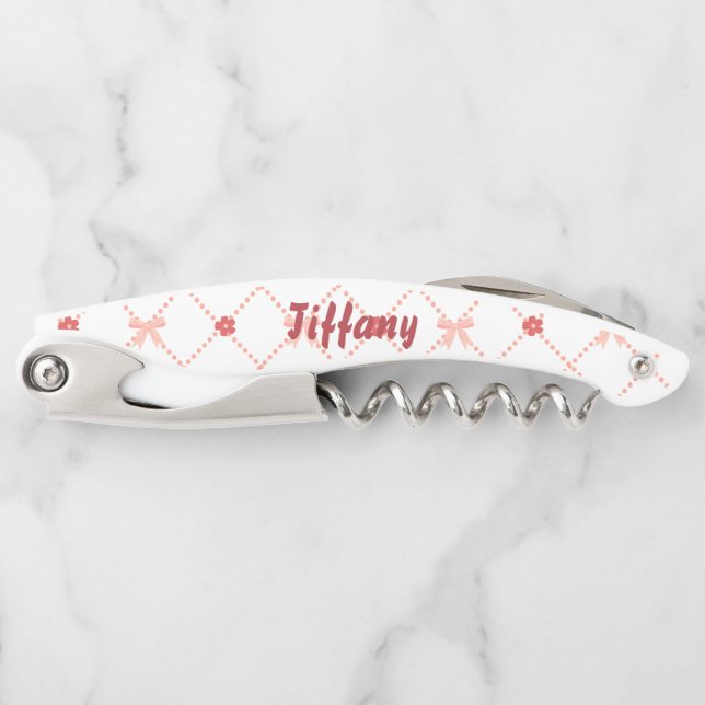 Tire-bouchon Arcs roses et jolie (Devant)