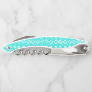 Tire-bouchon Biélorussie Б л а р у с Folk Motif Turquoise Corkv