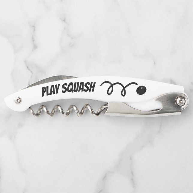 Tire-bouchon Boule de squash personnalisée (Dos)