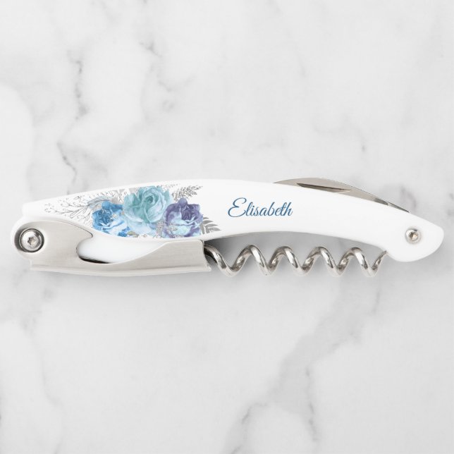 Tire-bouchon Bridesmaid Rose bleu (Devant)