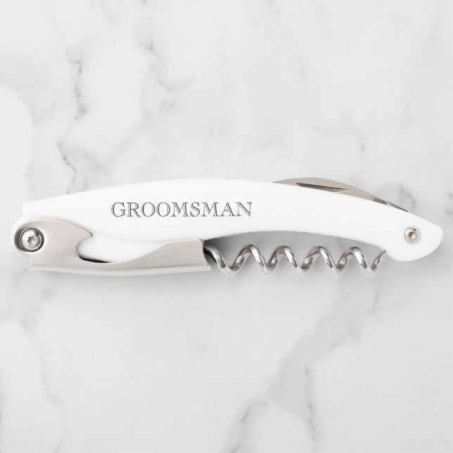 Tire-bouchon Cadeau de garçon d'honneur Date de mariage Classiq (Devant)