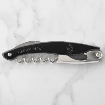 Cadeau personnalisé pour garçons d'honneur en noir