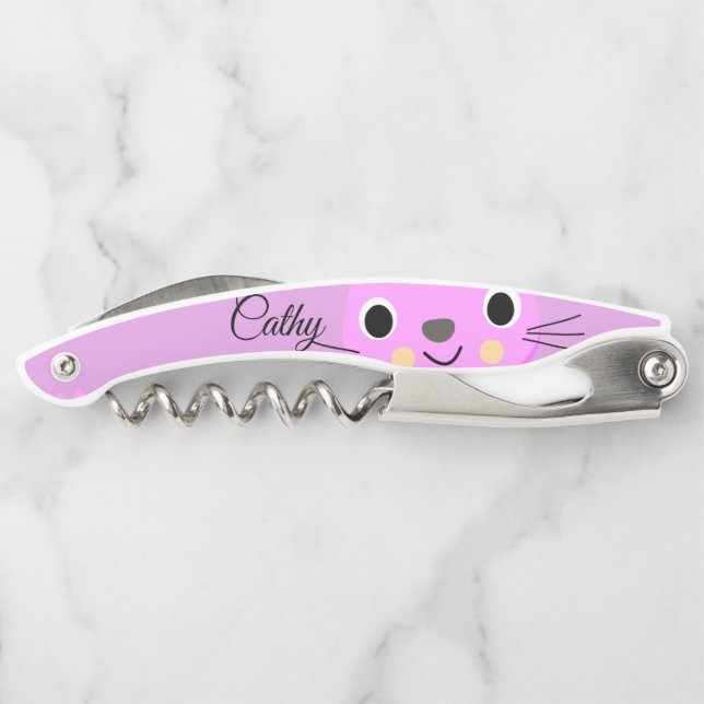 Tire-bouchon Chat d'ouverture de la bouteille à vis (Dos)