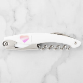 Tire-bouchon coeur rose