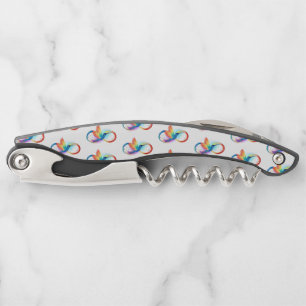Tire-bouchon Colibri arc-en-ciel avec symbole Infinity