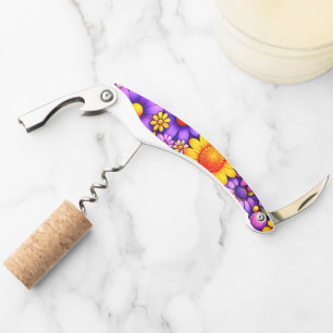 Tire-bouchon Conception de motif floral saisissant
