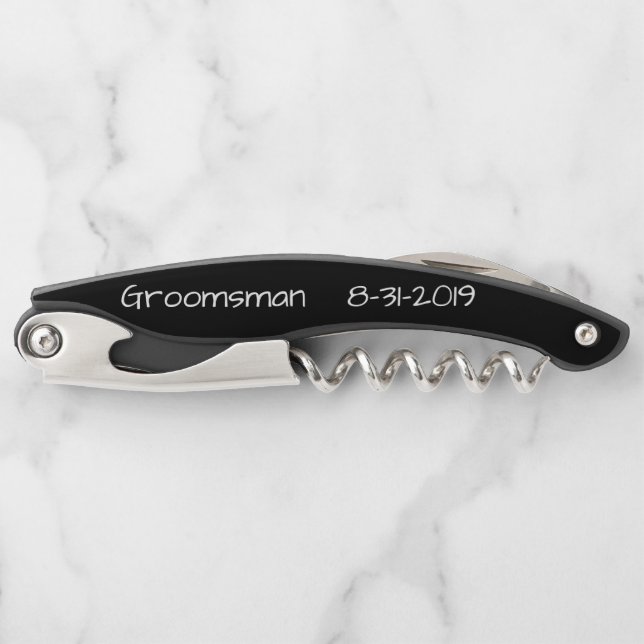 Tire-bouchon Conception personnalisée de Groomsman (Devant)