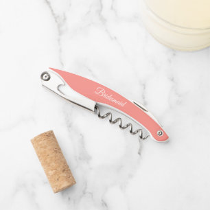 Tire-bouchon Coral Mariage personnalisé Bridesmaid