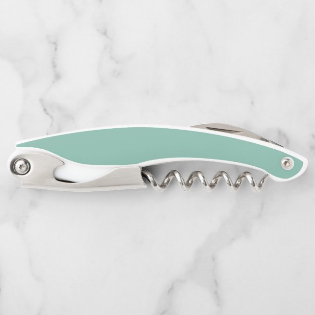 Tire-bouchon Couleur uni vert pastel Amazonite (Devant)