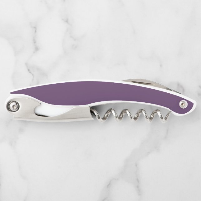 Tire-bouchon Couleur violet foncé solide moderne (Devant)