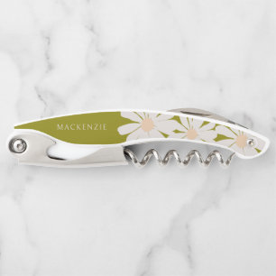Tire-bouchon Daisy Flower ajoutez votre nom personnalisé