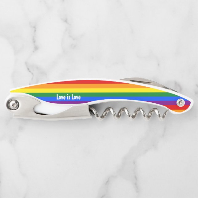 Tire-bouchon de drapeau de fierté d'arc-en-ciel (Devant)
