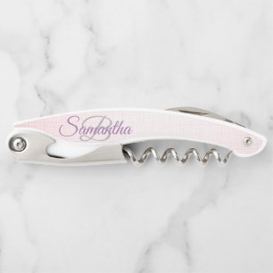 Tire-bouchon de serveur en paillettes à monogramme
