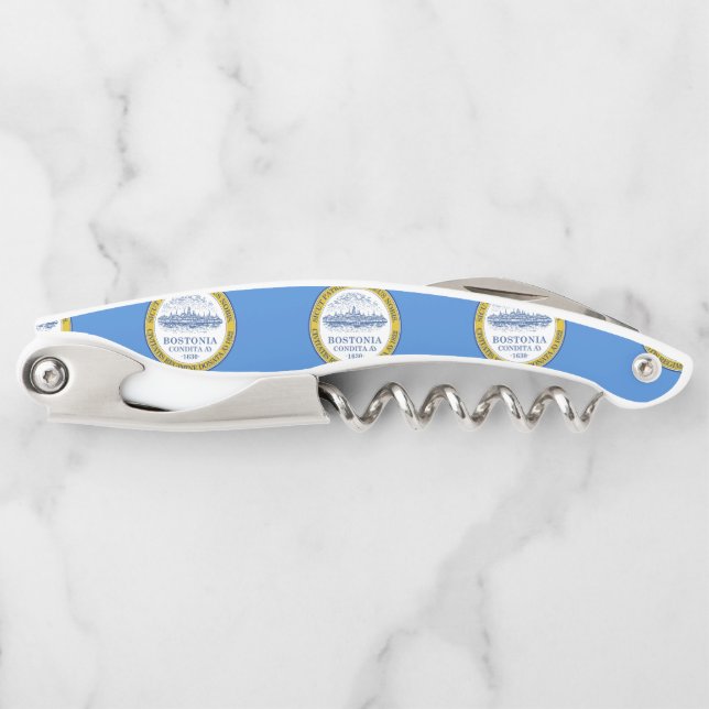 Tire-bouchon Drapeau de Boston, Massachusetts Waiter's Corkvis (Devant)