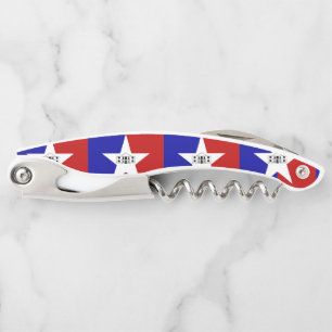 Tire-bouchon Drapeau de San Antonio, Texas Waiter's Corkvis