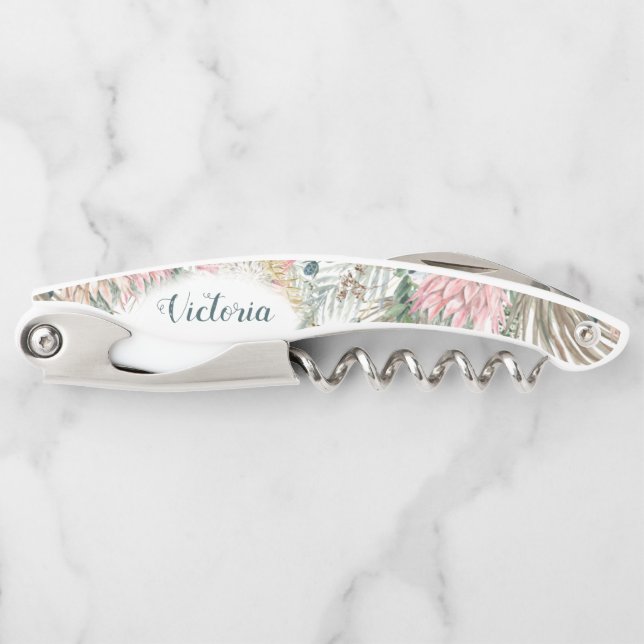 Tire-bouchon Elégant Boho Floral Bridesmaid Favoriser (Devant)