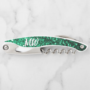 Tire-bouchon Émeraude vert faux parties scintillant scintille M