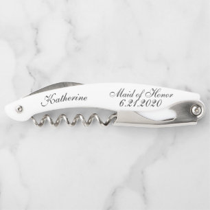 Tire-bouchon Femme d'honneur Mariage noir noir Vis à vis