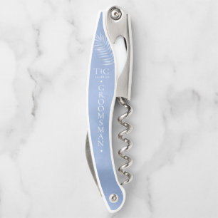 Tire-bouchon Feuille de palme luxuriante Mariage Windsor Blue I
