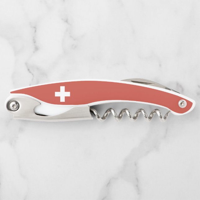 Tire-bouchon Flag of Switzerland - Suisse - Suisse - Svizzera (Devant)