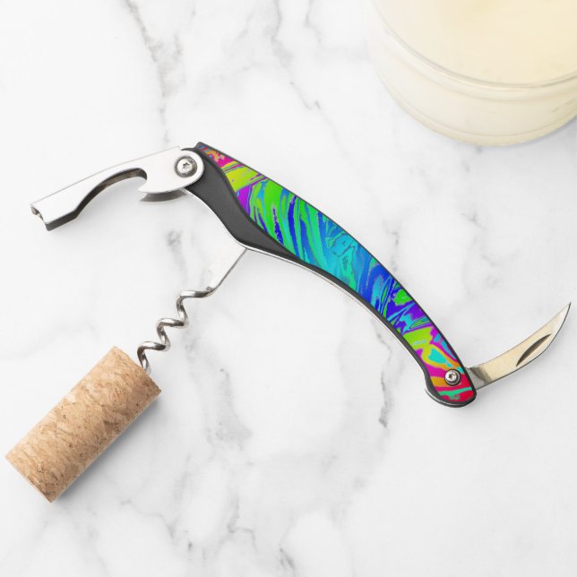 Tire-bouchon Fluide Arc-en-ciel Abstraits de peinture (Devant)