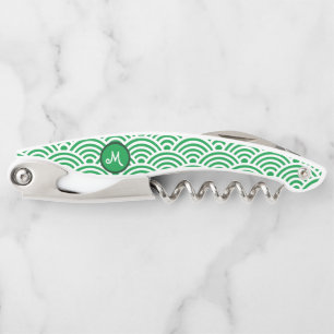 Tire-bouchon Japonais Nami Wave Motif et Monogramme