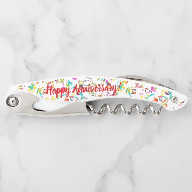 Tire-bouchon Joyeux anniversaire Mariage Confetti Toss (Devant)