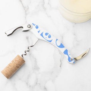 Tire-bouchon Kawaii Panda bébé bleu et blanc modèle