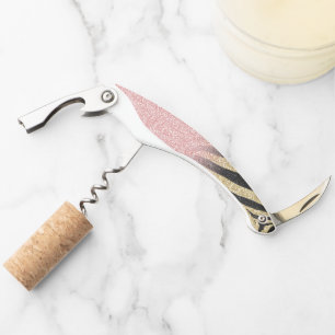 Tire-bouchon La Parties scintillant d'or Rose fillette Sparkles