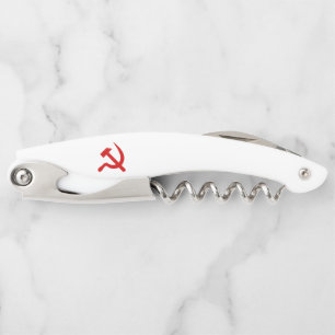 Tire-bouchon Le communisme rouge marteau et faucille symbole